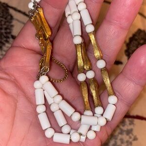 Beautiful, vintage Monet bracelet, safety chain, stamped.        NE